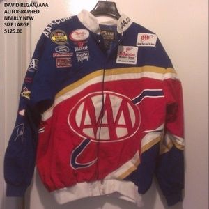 Vintage NWOT Autographed David Regan Nascar AAA Jacket